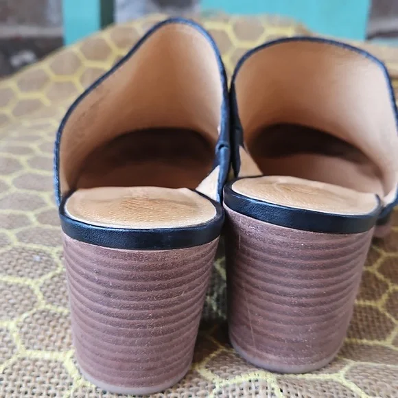 Madewell The Harper Black Leather Mules Clogs - Picture 5 of 6
